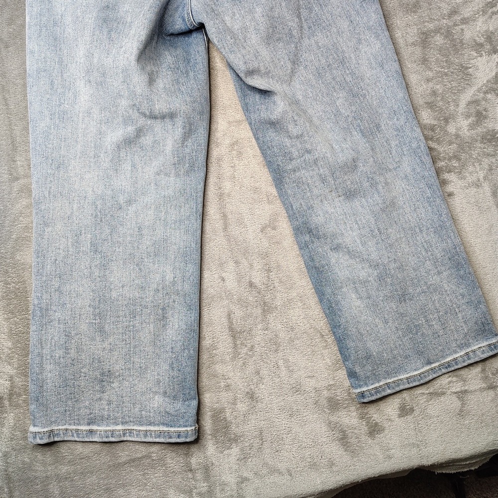 Judy Blue Jeans Womens 29 Blue Wide Leg Cropped Button Fly Medium‎ Stretch Denim - Picture 16 of 16
